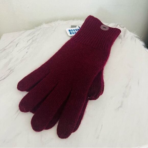 NORDSTROM Cashmere Tech Compatible Gloves, 100% Cashmere, Burgundy Luxury, NWT‎ - Picture 10 of 11
